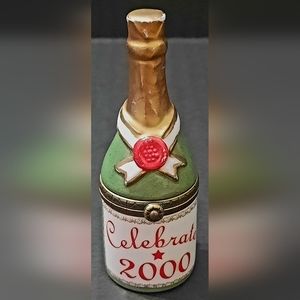 Vintage phb 2000 champagne bottle trinket box